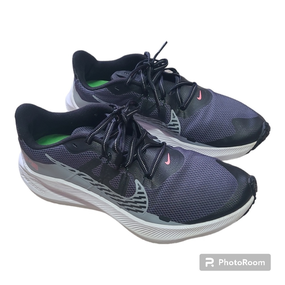 Nike Air Zoom Winflo 7 Shield Running Shoes Obsidian Mist Black Men's Size 10 - Picture 2 of 13